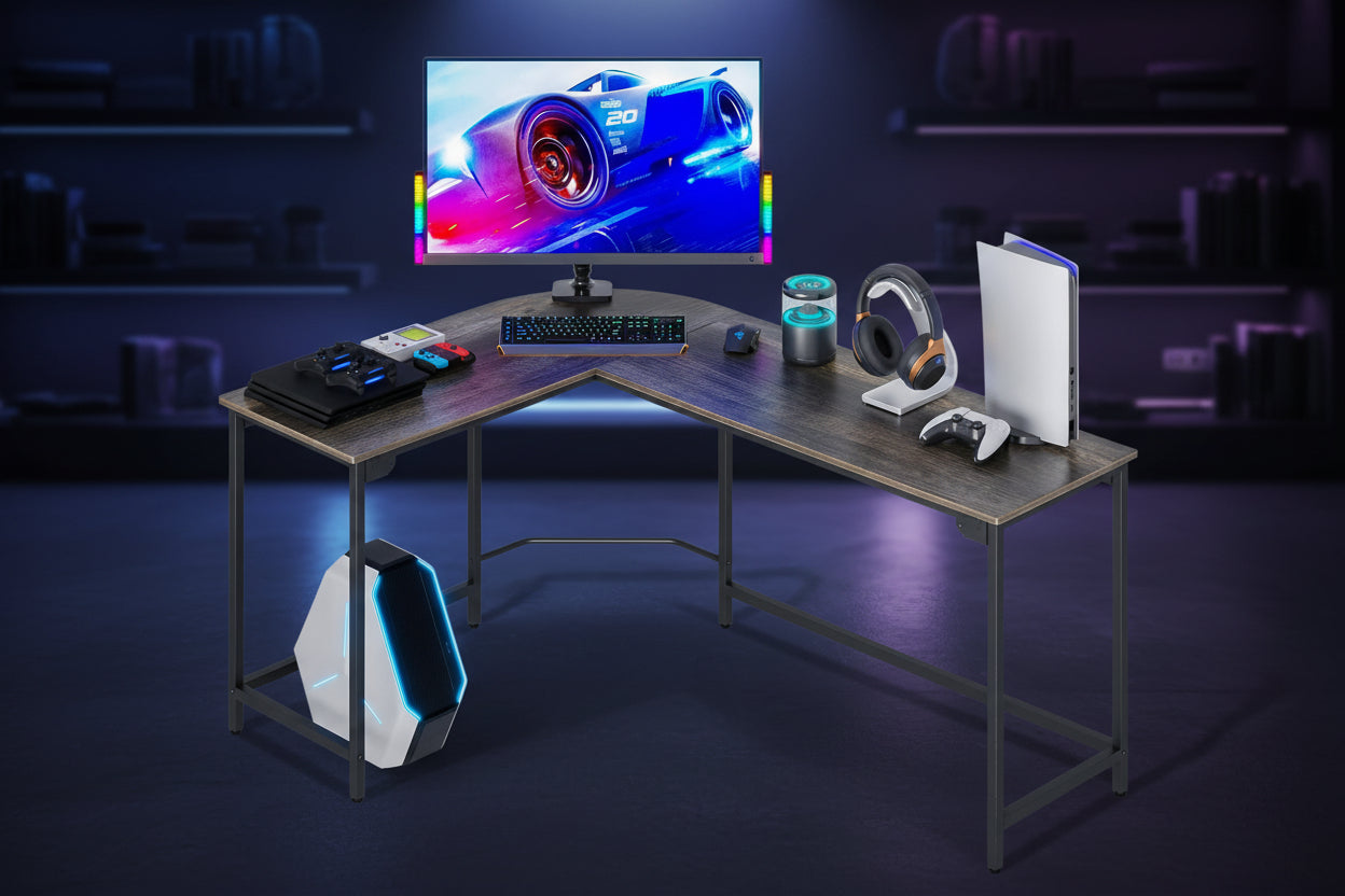 Modern L Shaped Gaming Desk 66''