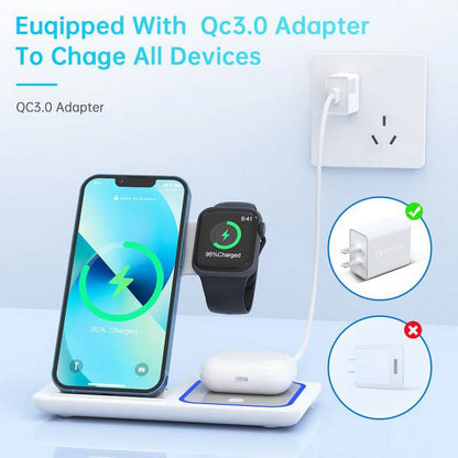 Wireless Charger, 3 in 1 Wireless charger